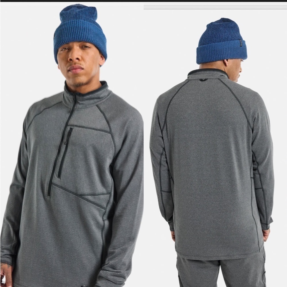 Burton Stockrun Grid 1/2 Zip Fleece Pullover